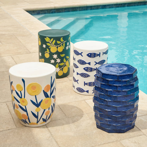 Colette Chantilly Ceramic Summer Garden Indoor/Outdoor Table - image 2