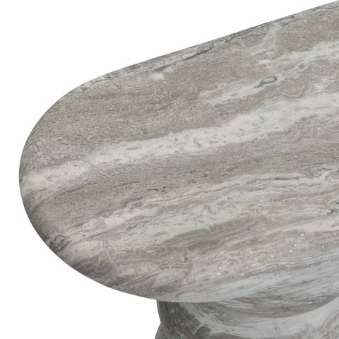 Colette Lucerne 59" Faux Stone Indoor/Outdoor Concrete Console Table - image 8