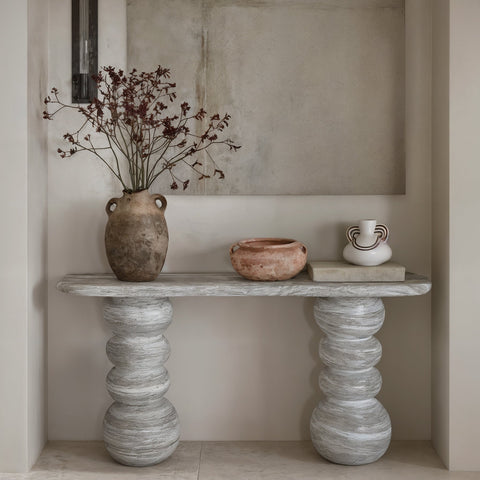 Celeste Chantilly Ceramic Line Art Wide-Bodied Vase - image 2