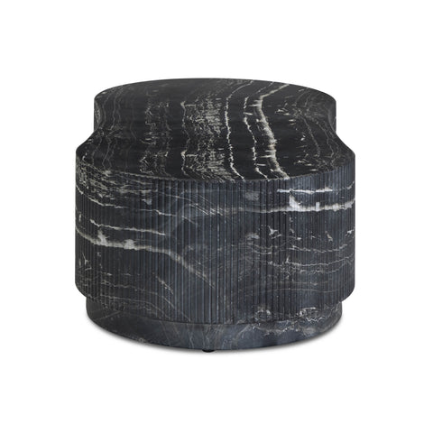 Valentina Laurent 47" Black Faux Marble Indoor/Outdoor Concrete Coffee Table - image 5