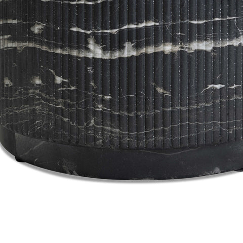 Valentina Laurent 47" Black Faux Marble Indoor/Outdoor Concrete Coffee Table - image 8