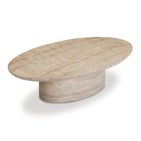 Juliette StClair 51" Faux Travertine Indoor/Outdoor Concrete Coffee Table - image 4