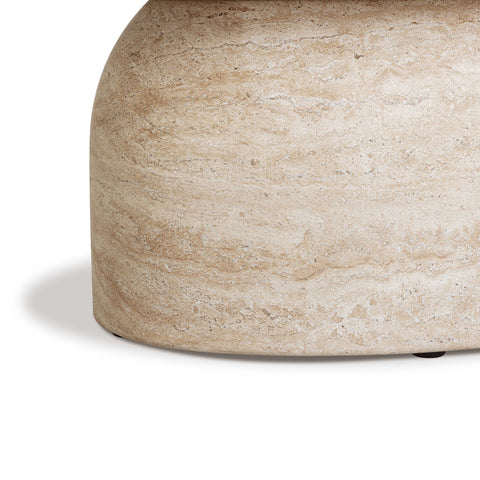 Juliette StClair 51" Faux Travertine Indoor/Outdoor Concrete Coffee Table - image 8