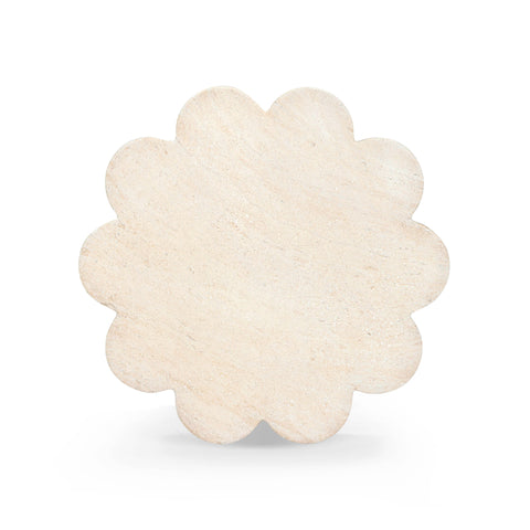 Estelle Capri Washed Faux Travertine Indoor/Outdoor Concrete Side Table - image 5