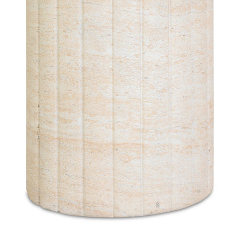 Estelle Capri Washed Faux Travertine Indoor/Outdoor Concrete Side Table - image 7