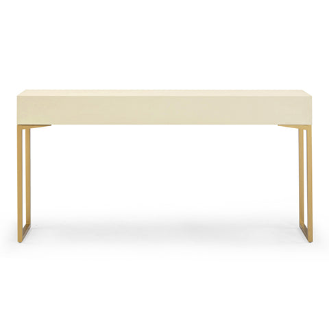Arielle Rivoli 59" Faux Shagreen 3-Drawer Console Table - image 6