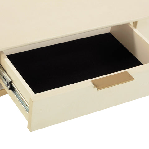 Arielle Rivoli 59" Faux Shagreen 3-Drawer Console Table - image 7