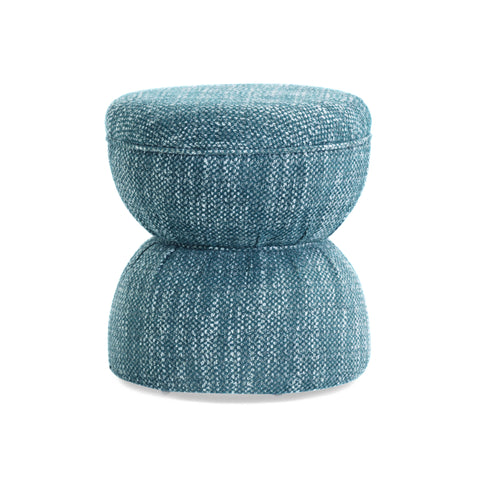 Leonie Verona Ruched Performance Fabric Game Ottoman - image 3