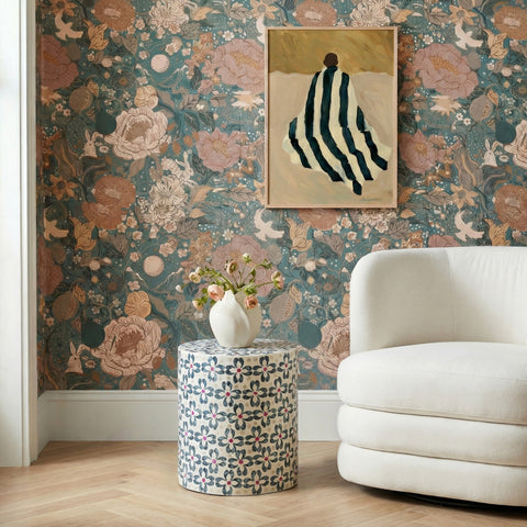 Aurelia Montrose Capiz Shell Accent Stool - image 2