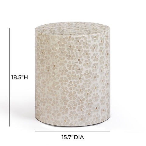 Aurelia Montrose Capiz Shell Accent Stool - image 6