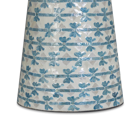 Vivienne Marlowe Blue Ribbon Capiz Shell Round Side Table - image 5