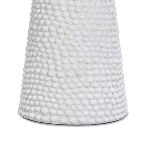 Vivienne Chantilly Pearl White Seashell Round Side Table - image 4
