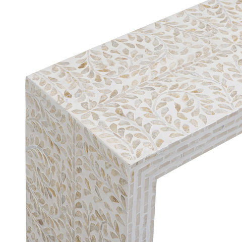 Sabine Como 47" Cream Capiz Shell Console Table - image 4