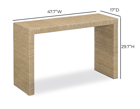 Odette Orleans 48" Natural Seagrass Console Table - image 6