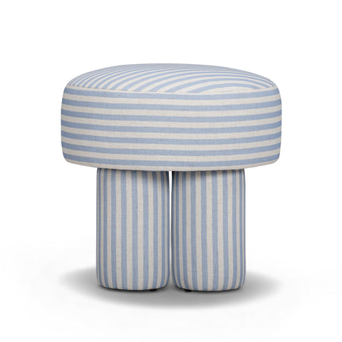 Juliette Navarre Striped Performance Linen Accent Stool - image 4
