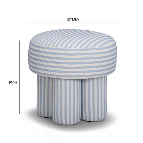 Juliette Navarre Striped Performance Linen Accent Stool - image 6