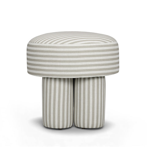 Juliette Navarre Striped Performance Linen Accent Stool - image 4