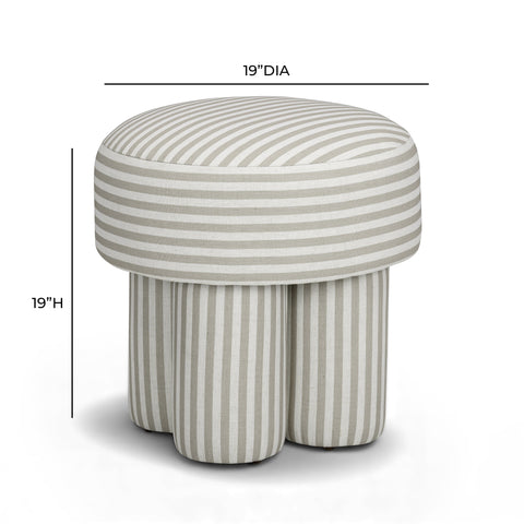 Juliette Navarre Striped Performance Linen Accent Stool - image 6