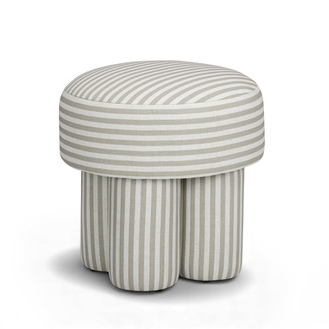 Juliette Navarre Striped Performance Linen Accent Stool - image 1