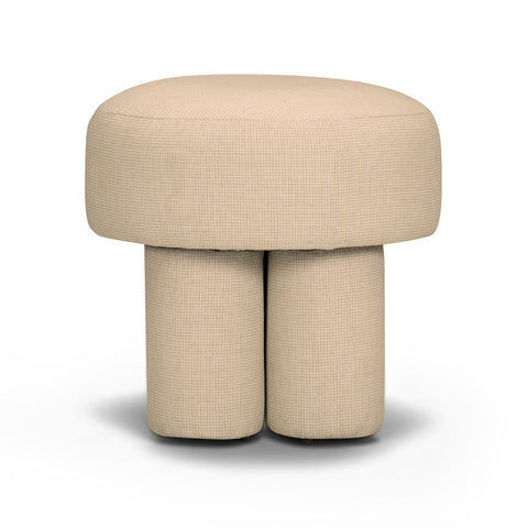 Juliette Navarre Yellow Gingham Performance Linen Accent Stool - image 3