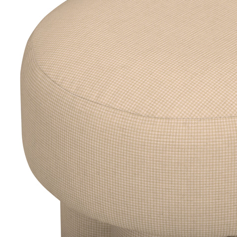 Juliette Navarre Yellow Gingham Performance Linen Accent Stool - image 4