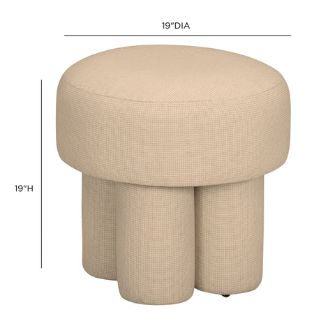 Juliette Navarre Yellow Gingham Performance Linen Accent Stool - image 6