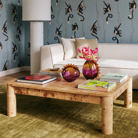 Anais Capri 39" Natural Burl Coffee Table - image 2