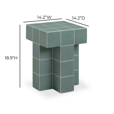 Rosalie Arden Tile Concrete Indoor/Outdoor Side Table - image 6