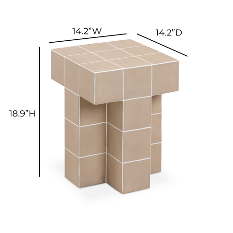 Rosalie Arden Tile Concrete Indoor/Outdoor Side Table - image 6