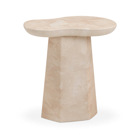 Rose Faux Marble Indoor/Outdoor Concrete Side Table - image 3