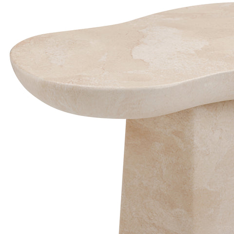 Rose Faux Marble Indoor/Outdoor Concrete Side Table - image 4
