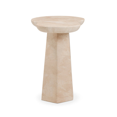 Rose Faux Marble Indoor/Outdoor Concrete Side Table - image 5
