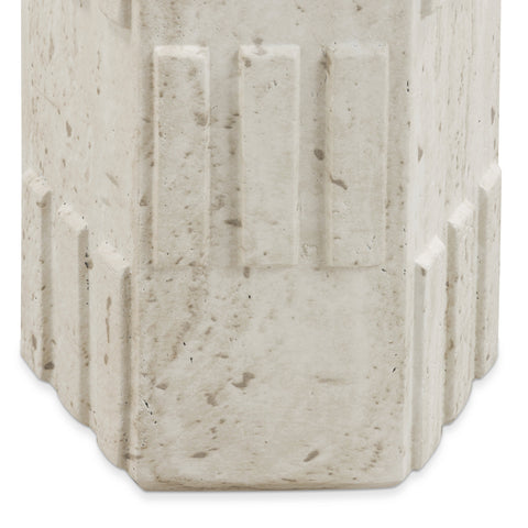 Margaux Bellamy Faux Travertine Indoor/Outdoor Concrete Side Table - image 5