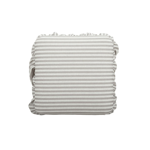 Colette Laurent Striped Performance Linen Skirted Ottoman - image 5
