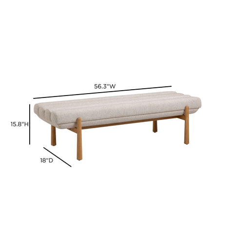 Giselle Marais 56" Textured Performance Fabric Bench - image 6