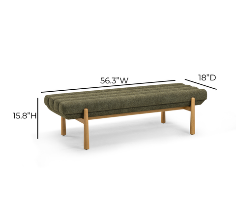 Giselle Marais 56" Textured Performance Fabric Bench - image 6