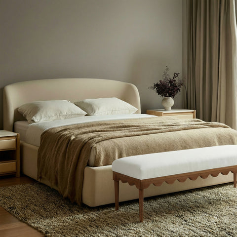 Sabine Provence 56.5" Performance Vegan Mohair Bench - image 2