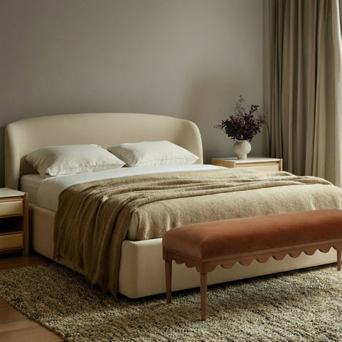 Sabine Provence 56.5" Performance Vegan Mohair Bench - image 2
