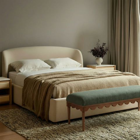 Sabine Provence 56.5" Performance Vegan Mohair Bench - image 2