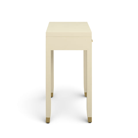 Alessia Devereux 54" Cream Faux Shagreen 2-Drawer Console Table - image 7