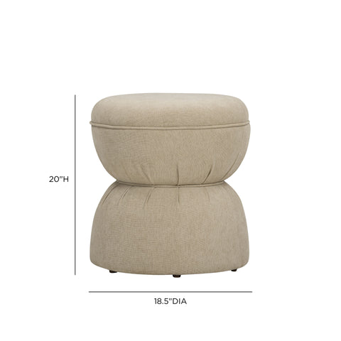 Leonie Verona Ruched Performance Fabric Game Ottoman - image 5