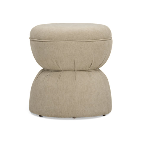 Leonie Verona Ruched Performance Fabric Game Ottoman - image 1