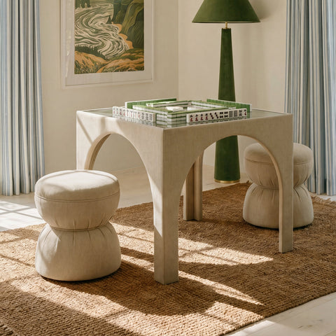 Leonie Verona Ruched Performance Fabric Game Ottoman - image 6