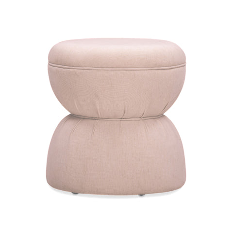 Leonie Verona Ruched Performance Fabric Game Ottoman - image 1