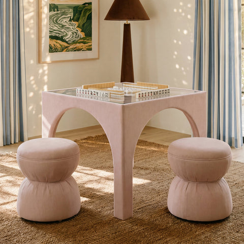 Leonie Verona Ruched Performance Fabric Game Ottoman - image 6