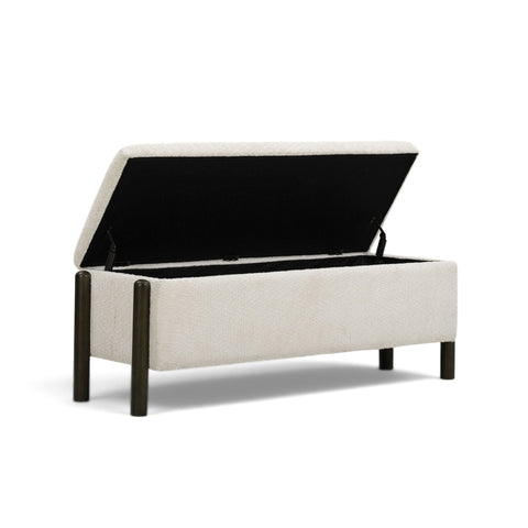Alessia Arden 52" Nubby Fabric Storage Bench - image 3