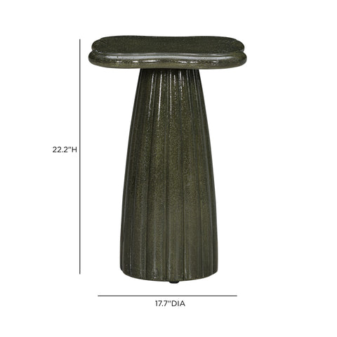 Beatrice Arden Green Concrete Indoor/Outdoor Side Table - image 5