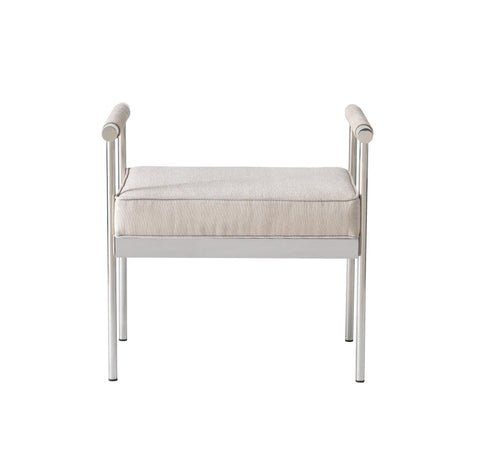 Butterfly Cream Velvet Bench