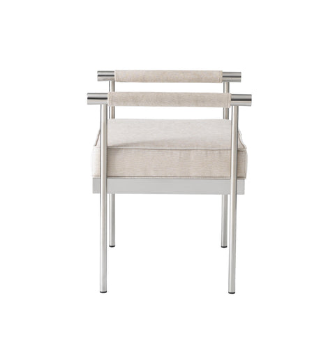 Butterfly Cream Velvet Bench