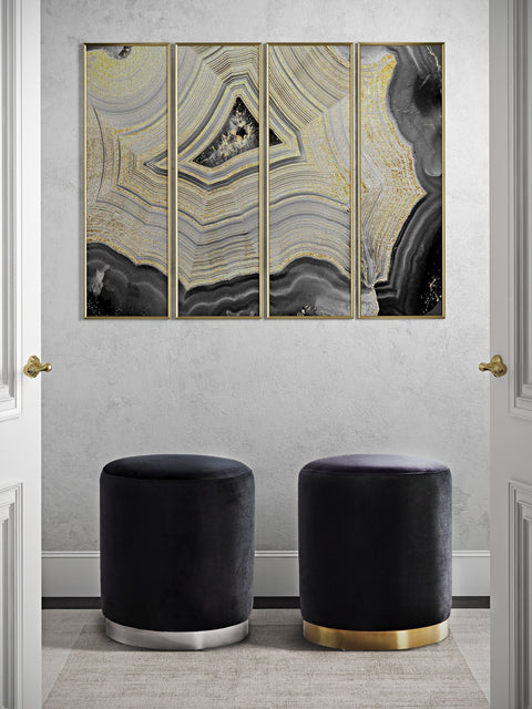 Valentina Provence Performance Velvet Ottoman - image 2